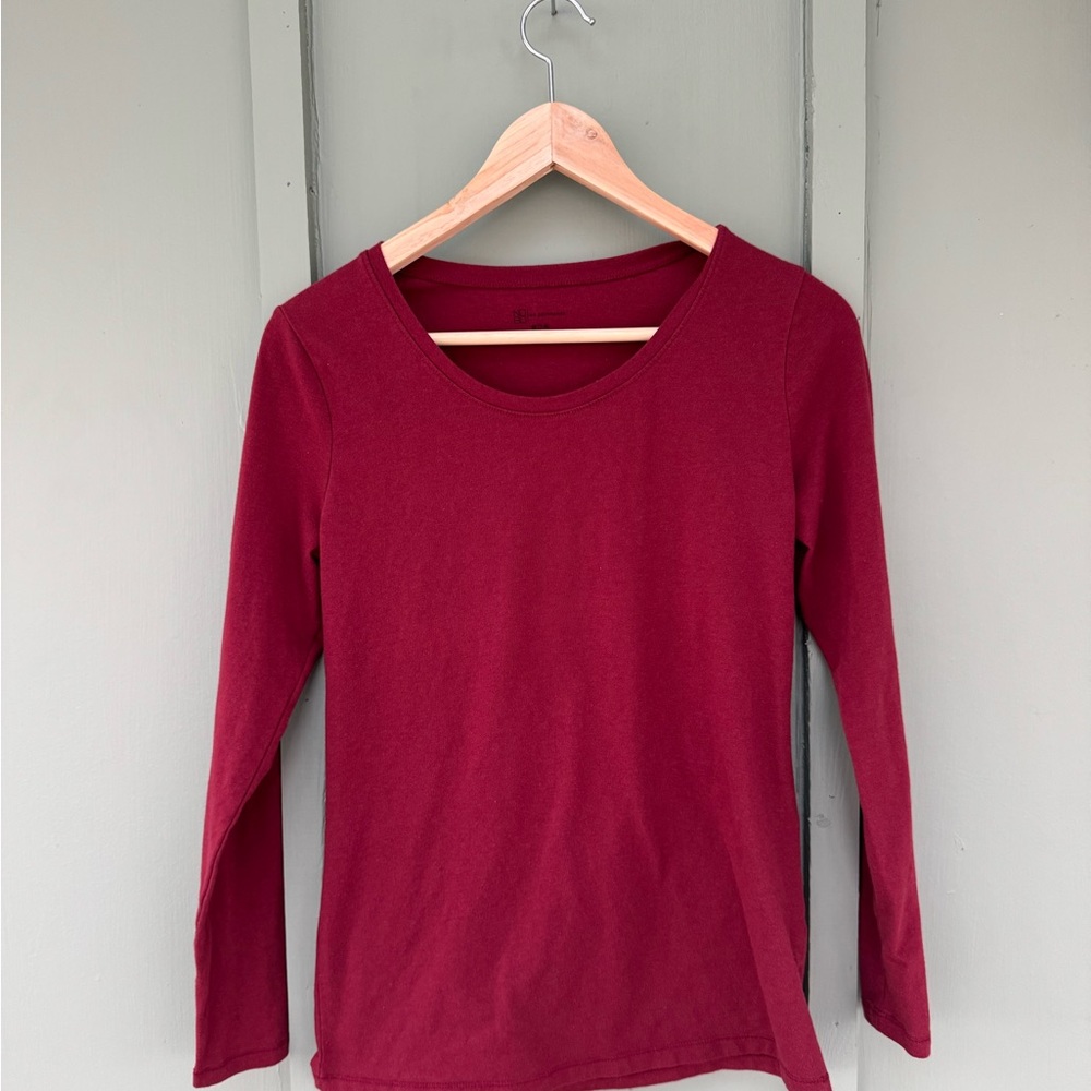 No Boundaries Red Long Sleeve Tee